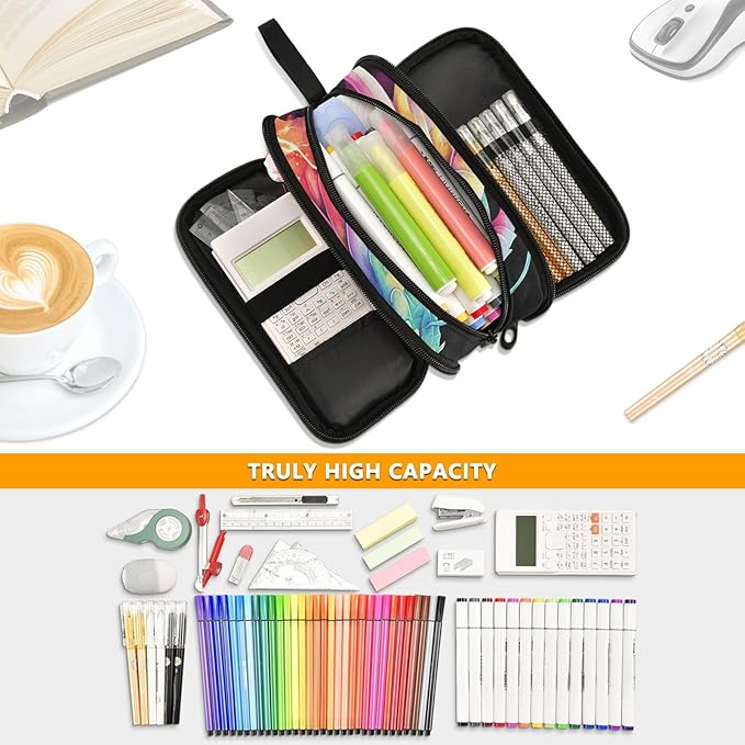 BOENLE Custom Lightning Dragon Watercolor Pencil Case Box Boys Girls - Image 5