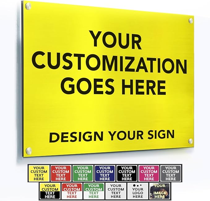Custom Metal Signs, Personalized Aluminum, Customized Safety, Business Signs by SpeedyOrders