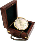 US HANDICRAFTS I Am Your Anchor, Strength Engraved Brass Compass | Portable - Image 4
