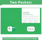 Two Pocket Folders, PANDRI 50 Pack 2 Pocket Folders, Letter Size Paper File - Image 4