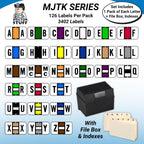 Alphabet Labels for File Folders, A to Z Plus Mc Complete Set with File Box and Indexes, Doctor Stuff, 126 Stickers of Each Letter, 3402 Labels, Jeter JTAM Series Compatible, Medical Chart Labels