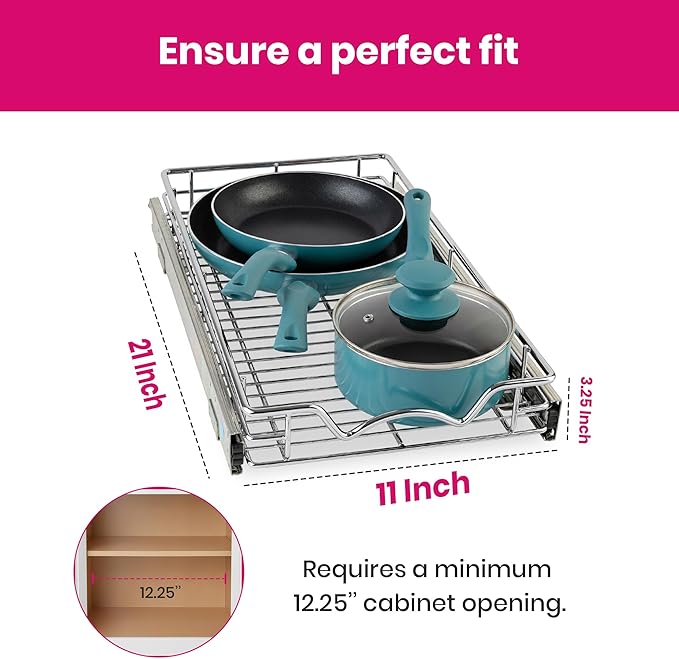 HOLDN’ STORAGE Pull Out Cabinet Organizer, Heavy Duty Caddy w/Lifetime Limited - Image 3