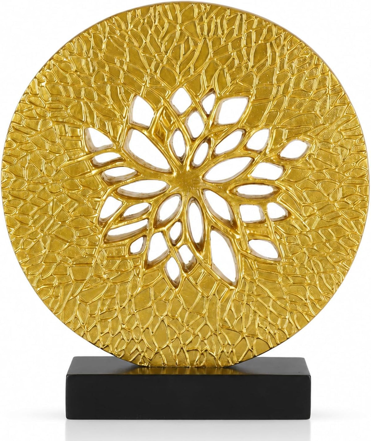 Tree of Life Decorative Sculpture, Round Openwork Tabletop Decor for Cabinet ...
