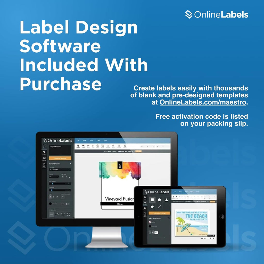 OnlineLabels 8.5" x 5.5" Half-Sheet Shipping Labels - Matte - 500 Sheets | Permanent Adhesive, Blank Rectangle Labels, Inkjet & Laser Compatible, Ideal for FBA, FedEx, USPS, & UPS Shipping