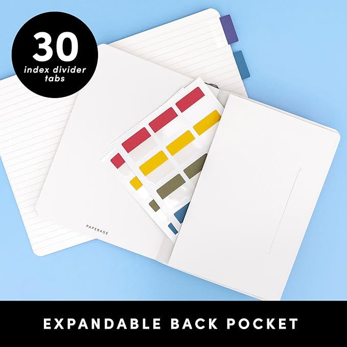 PAPERAGE Softcover Lined Journal Notebook, 160 Pages, Medium College Ruled - Image 5