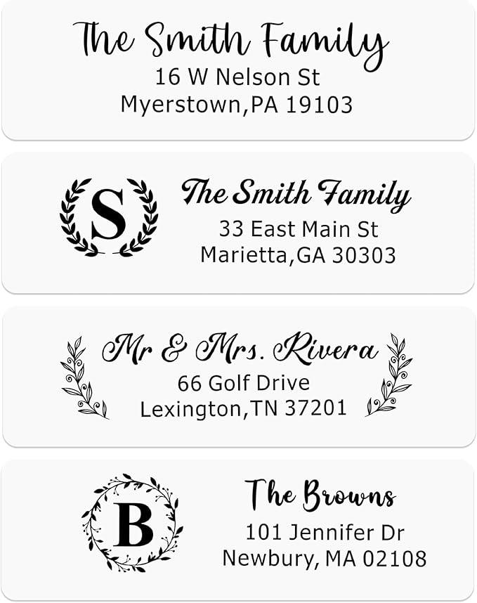 EDSG Personalized Return Address Labels, Custom Address Stickers on Sheets by EDSG