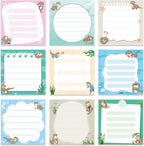 Lovarywow Otter Sticky Notes Gifts, 9 Pack Cute Sea Otter Notepads 3x3 Inch by Lovarywow