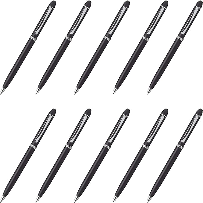 DISCOUNT PROMOS Twist Action Plastic Stylus Pens, Bulk Pack by DISCOUNTPROMOS