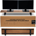 ULTRARM Moodular Wooden Monitor Stand 45.6” Large Desk Organizer