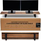 ULTRARM Moodular Wooden Monitor Stand 45.6” Large Desk Organizer
