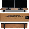 ULTRARM Moodular Wooden Monitor Stand 45.6” Large Desk Organizer by ULTRARM