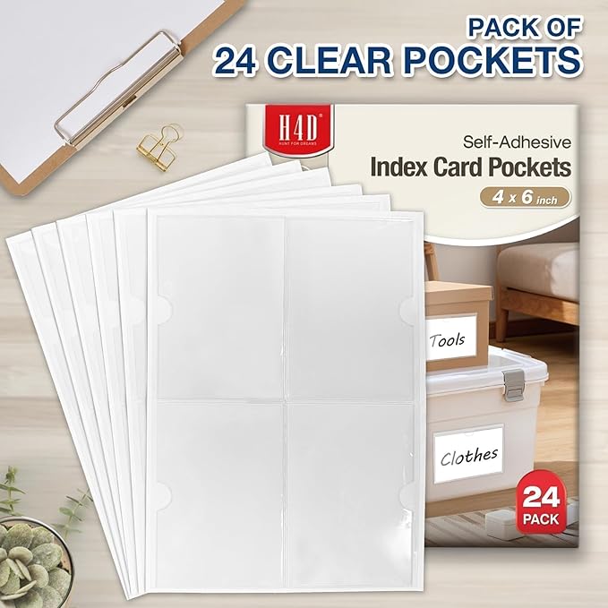 H4D 24 Pack Labels for Storage Bins, Tote Label Pockets for Organizing Storage - Image 2
