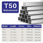 HW HAMWOO 20 Guage Galvanized T/50 Staples, 5 Sizes Assorted Size Project Pack - Image 2