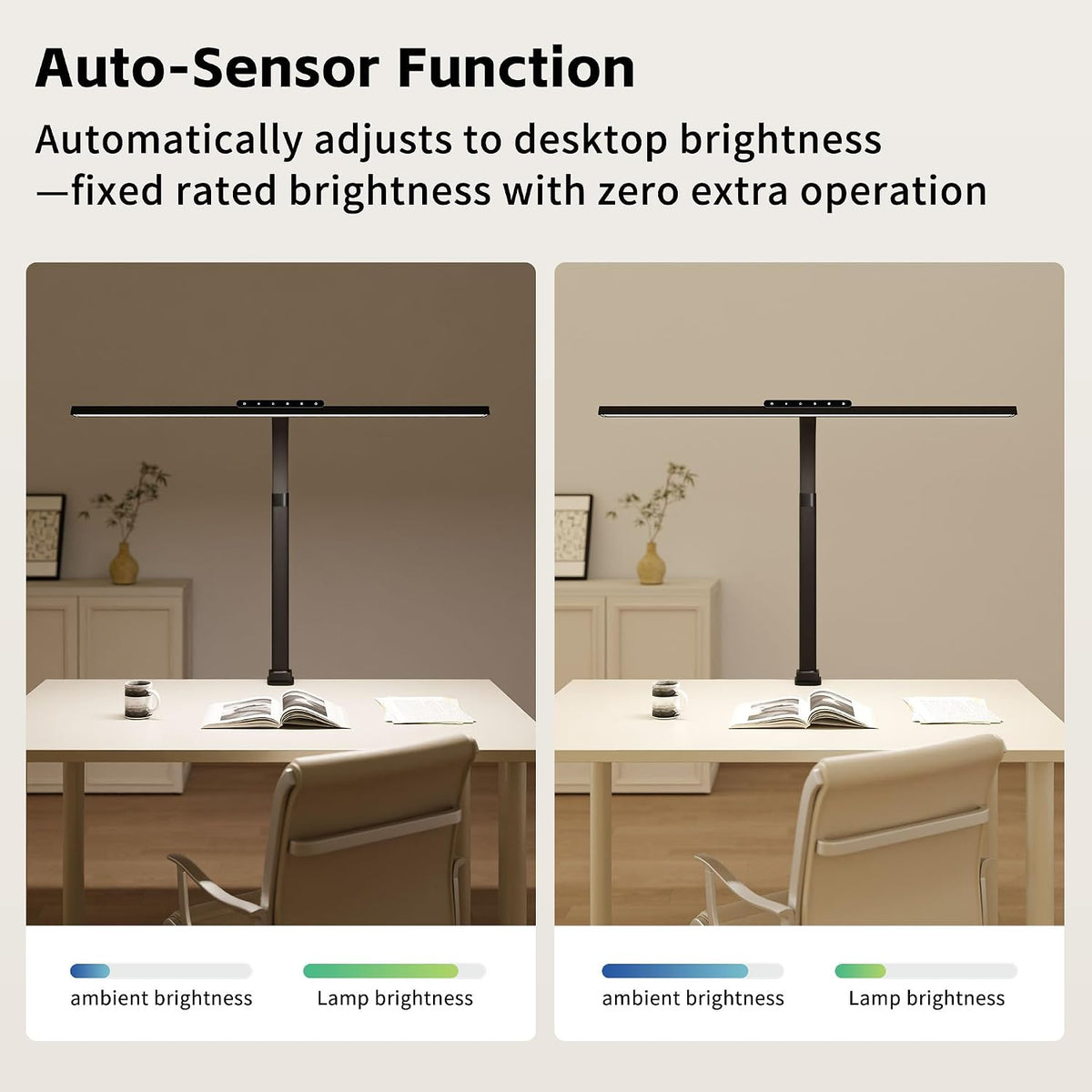 LED Desk Lamp with Clamp for Home Office, 24W Super Bright Tall Desk Light