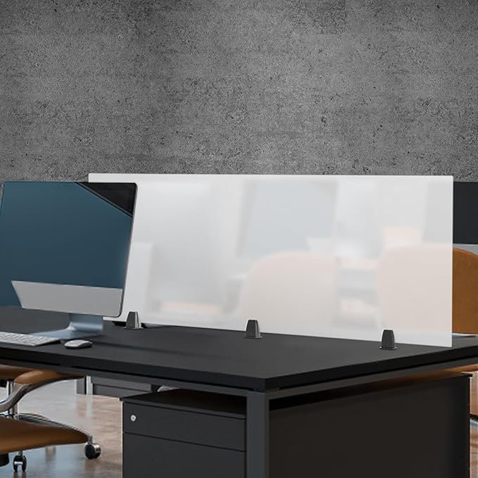 Desk Divider, Acrylic Desk Privacy Panels, Privacy Desk Screen, Frosted Acrylic - Image 5