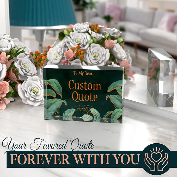 Personalized Gifts, Custom Quote Block Letter Board, Crystal-Clear Acrylic - Image 6