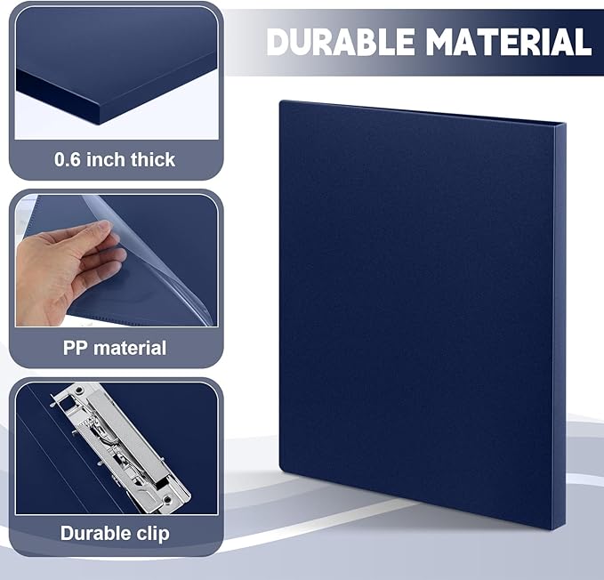 Teling 12 Pack Punchless Clamp Binder Folder 8.5 x 11 Inch Ringless Binder Holds - Image 3