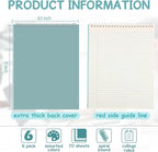 Maitys 6 Pcs Legal Pad Steno Spiral Notebook 8.5" x 11" Top Bound Spiral Pads - Image 2