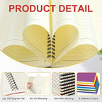 Yahenda Spiral Notebook College Ruled Journals Notebooks Lined 8.3 x 5.5 Inch - Image 2