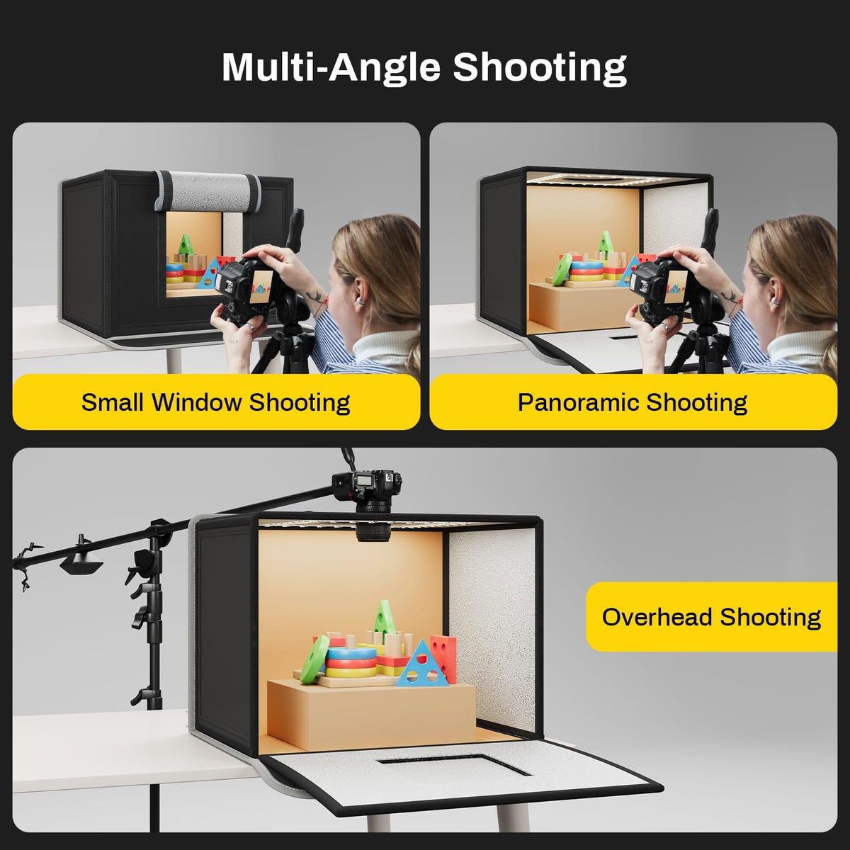 raleno 24w light box with adapter, 16"x12" lightbox showing dimensions