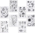 UCEC 8 Sheets Flower Clear Stamps by UCEC