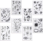 UCEC 8 Sheets Flower Clear Stamps by UCEC