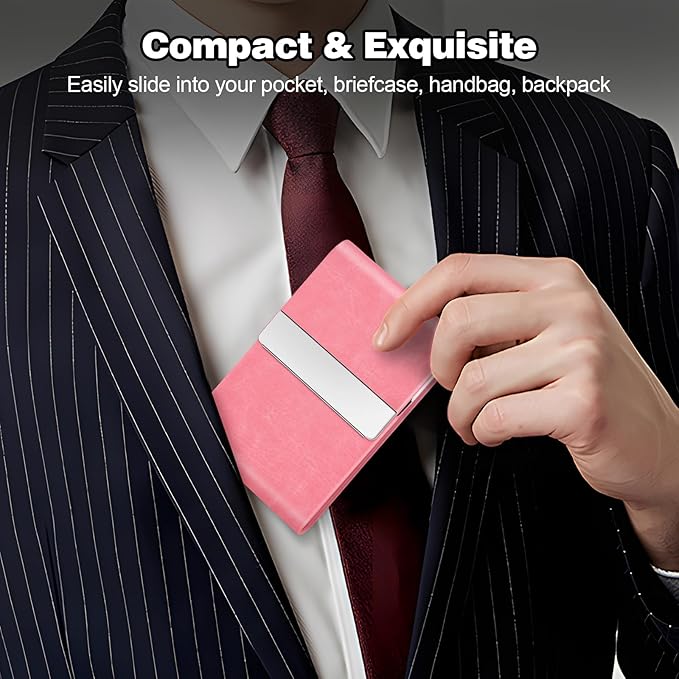 Business Card Holder for Women or Men, Business Card Case - Image 2