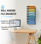 SUPEASY 10-Tier Wall File Holder Organizer - Image 2