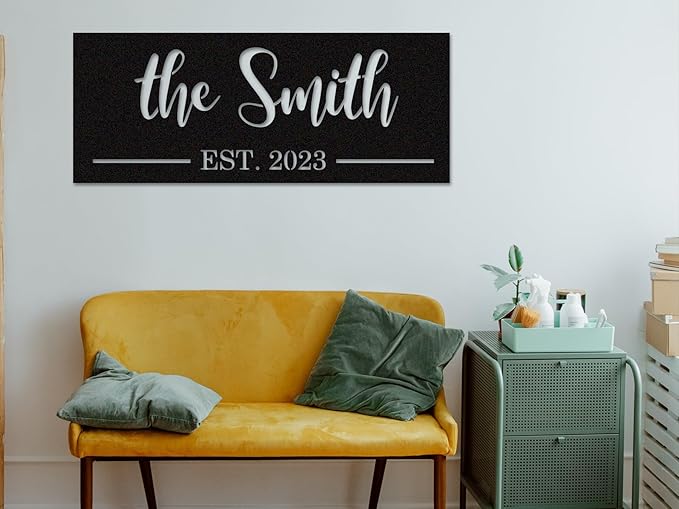Custom Metal Name Sign, Personalized Last Name Metal Sign, Family Name Sign - Image 7