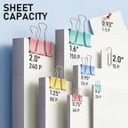 WORPSON 408 PCS Binder Clips Paper Clamps Assorted Sizes and Push Pins - Image 3