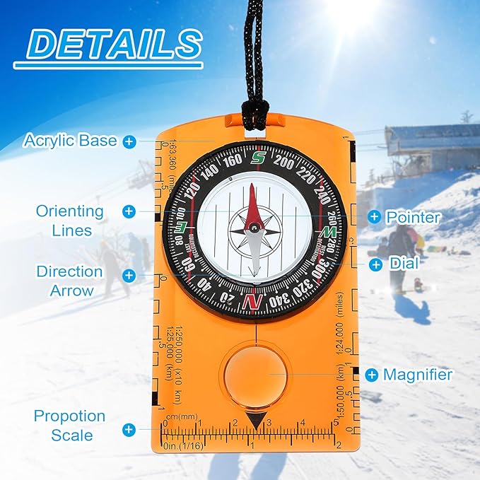 PATIKIL Orienteering Compass, Navigation Backpacking Compasses - Image 3