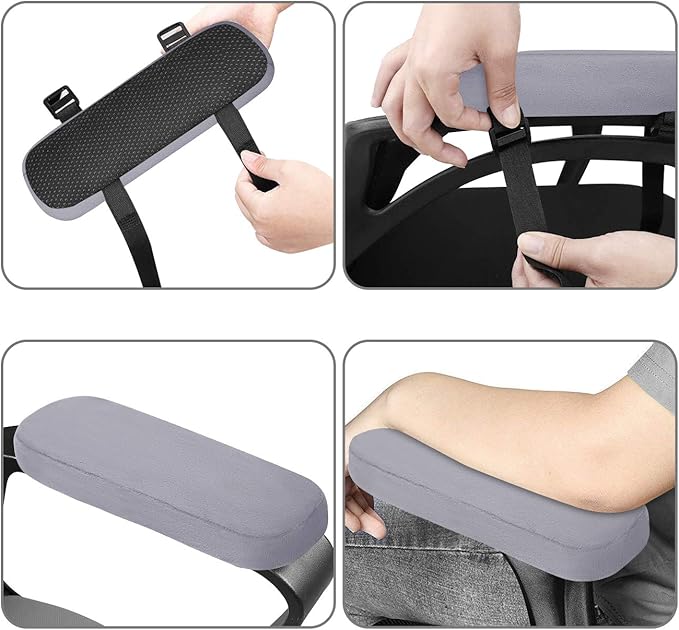 MOSISO Chair Armrest Pads, Memory Foam Home/Office Chair Arm Rest Covers Comfy - Image 3
