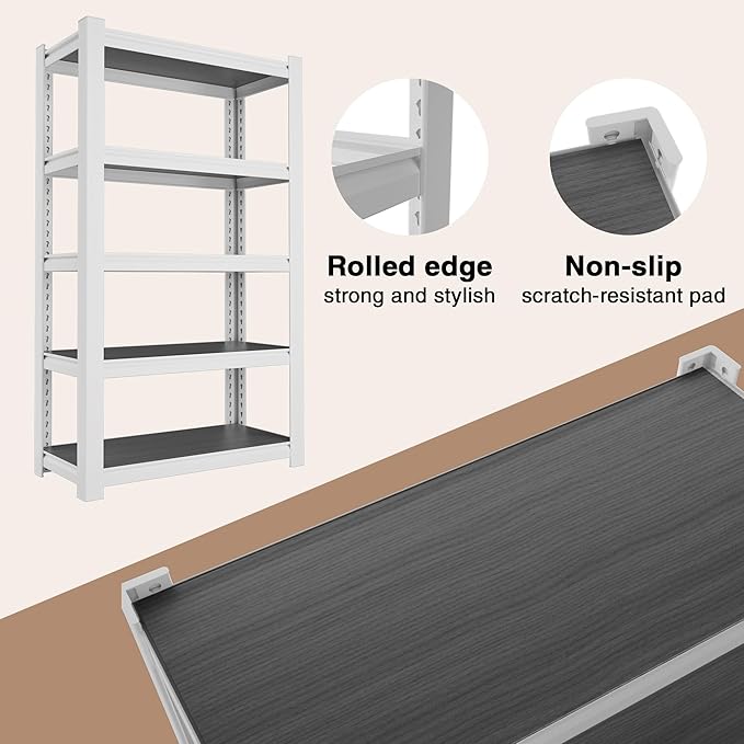 WORKPRO House 5-Tier Shelving Unit, 3000lbs Adjustable Storage Shelves - Image 4