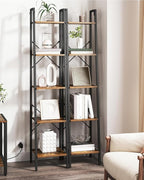 Hzuaneri Ladder Shelf, Bookshelf Bookcase, Freestanding Corner Storage Shelve - Image 7