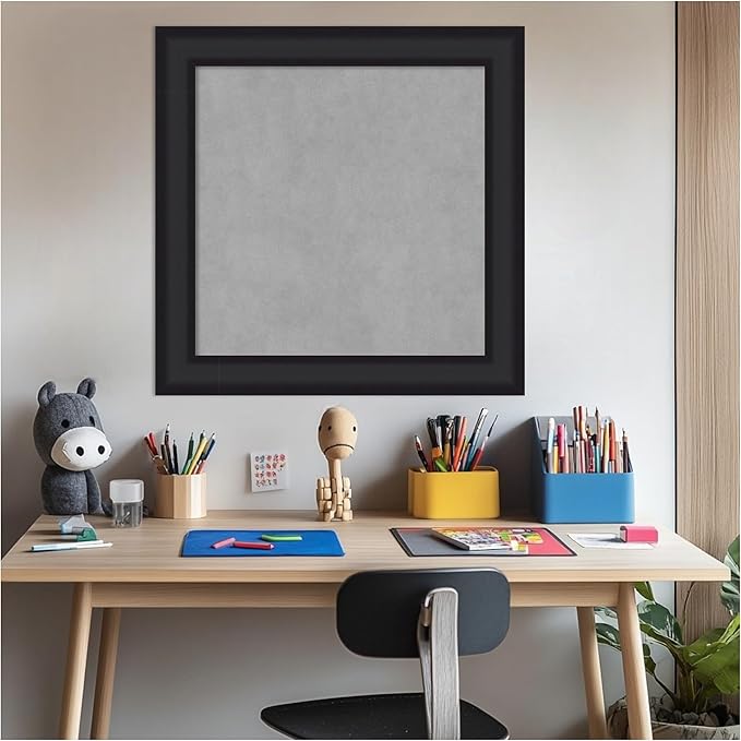 Amanti Art Black Framed Magnetic Board 25x25 Medium Vision Board - Image 5