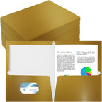 Yeaqee 100 Pack 2 Pockets Glossy Laminated Paper Folder First Day of School