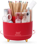 SKYDUE 360 Degree Rotating Desk Organizer, Dual-Purpose Pencil Pen Holder by SKYDUE