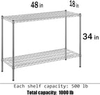 Regal Altair 18" Deep x 48" Wide x 34" Height Wire Shelving Kit | 2-Tier | NSF - Image 3