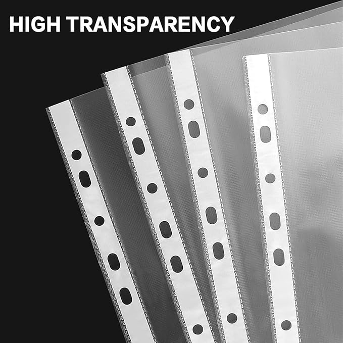 Sheet Protectors, HERKKA 700 Pack Heavy Duty Clear Plastic Page Protectors - Image 3
