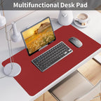 Bloss Red Desk Mat, Leather Desk Matt - Image 2