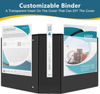 CIXILDTS 4" 3 Ring Binder, Standard 4-Inch Slant-D Ring Binder Fit Letter Size - Image 5