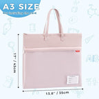 Pendancy Mesh Zipper Pouch A3 Size, Large Double Pocket Waterproof File Bag - Image 2