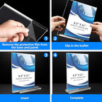 24 Pack Acrylic Sign Holder 8.5 x 11, Double-Sided Clear Sign Holder Plastic - Image 4
