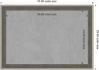 Amanti Art Grey Framed Magnetic Board 29x41 Large Vision Board - Image 2