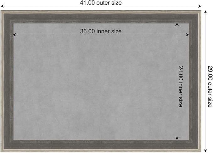 Amanti Art Grey Framed Magnetic Board 29x41 Large Vision Board - Image 2