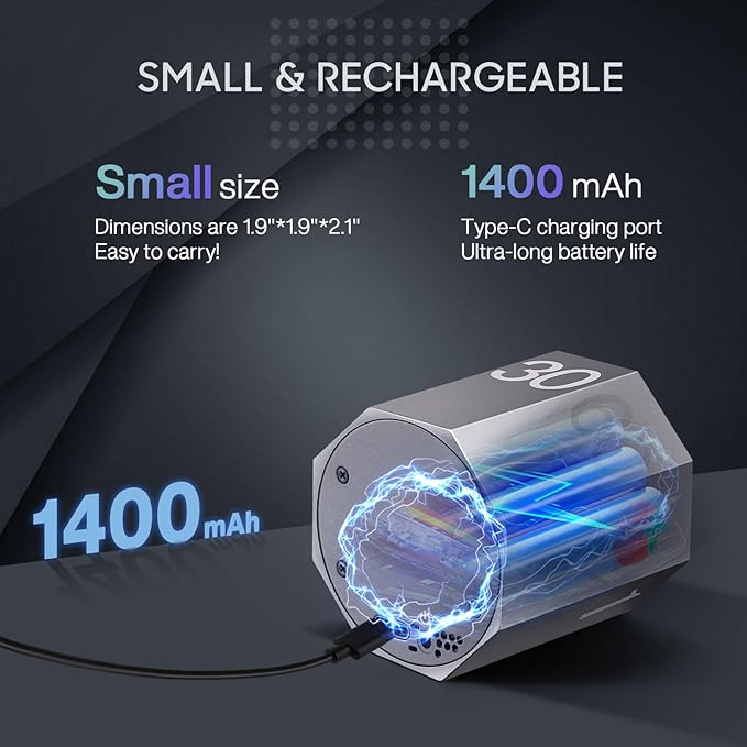 Digital Pomodoro Timer, Frosted Metal Productivity Cube Timer, 1.8 in LED - Image 6