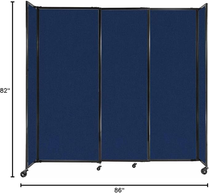 Versare Straightwall Sliding Portable Wall Partition | Freestanding Office - Image 7