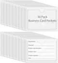 36 Pack Adhesive 2.4" x 3.9" Index Card Pockets by BESARME