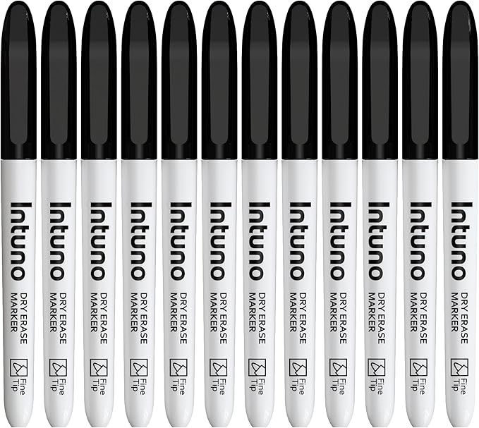 INTUNO Dry Erase Markers, Fine tip, Presentation by Unknown