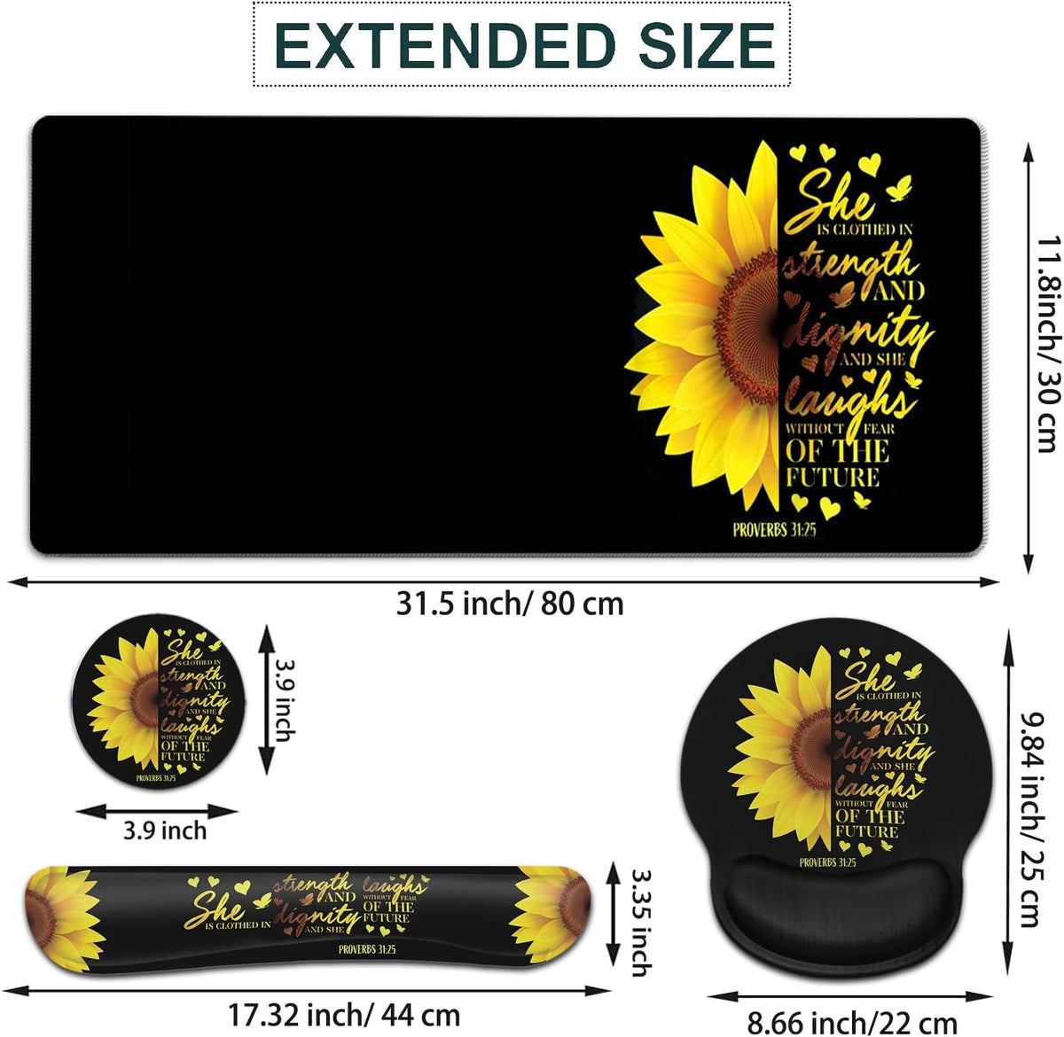 Large Mouse Pad, Ergonomic Mouse Pad with Wrist Rest and Keyboard Wrist Rest ...